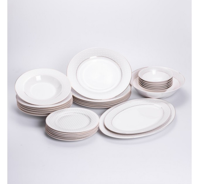 Столовый сервиз на 6 персон фарфоровый Claire