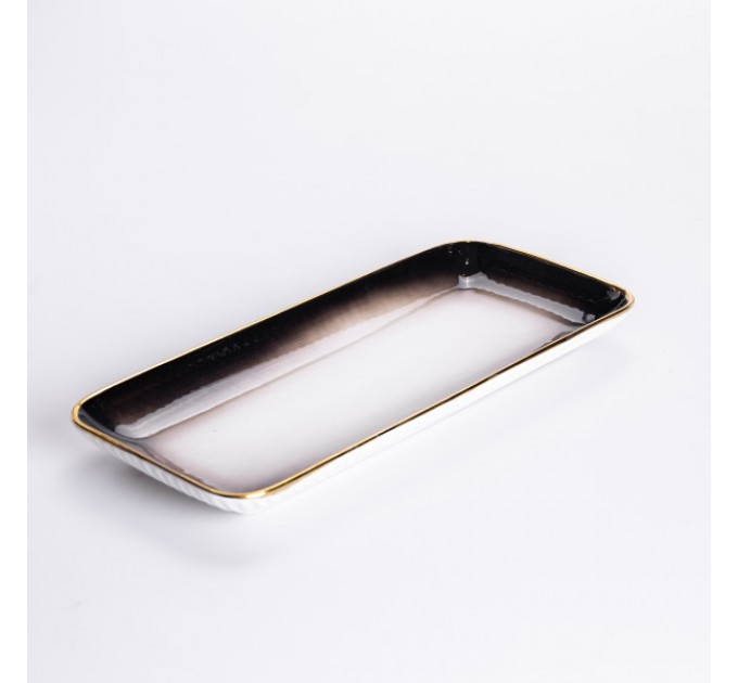 Сервиз фарфоровый столовый 32 предмета на 6 персон, коричневый