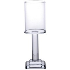 Підсвічник декоративний Cylinder скляний на квадратній основі 20 см