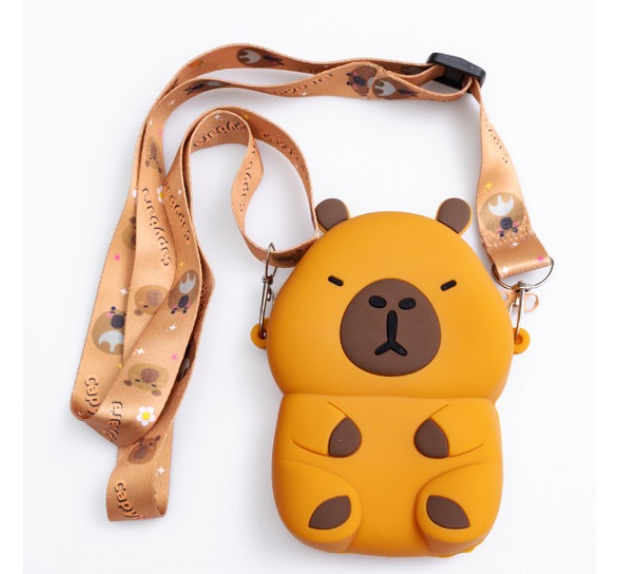 Дитяча сумочка Капібара силіконова на блискавці 13*9*3 см Дитяча сумочка Капібара силіконова на блискавці 13*9*3 см