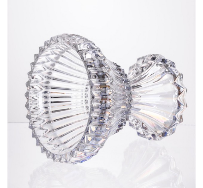 Конфета на ножке Lotus из хрустального стекла с крышкой, rainbow