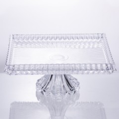 Фруктовниця на ніжці прямокутна 30*25*13 см із товстого скла