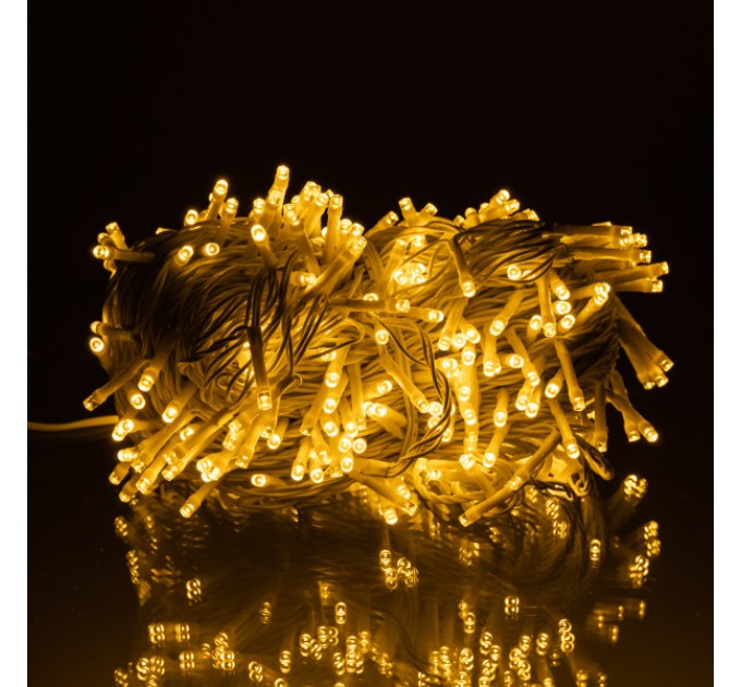 Гирлянда Нитка вулична 500 LED 50 м біла, жовтий