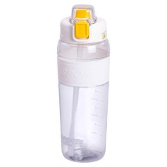 Пляшка для води Sports 800 мл з трубочкою, білий Пляшка для води Sports 800 мл з трубочкою, білий