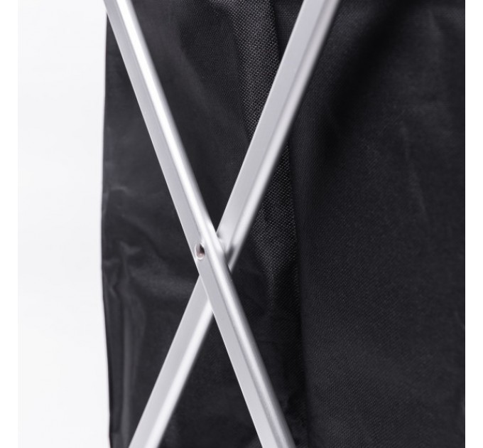 Корзина для белья текстильная на 2 секции 57*38*56 см с металлическим каркасом.