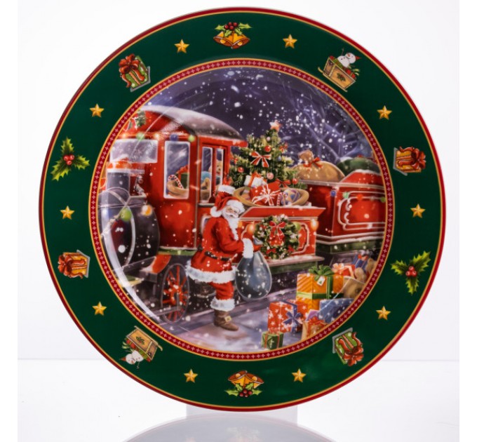 Набір тарілок сервірувальних Santa фарфорових 6 штук по 26,5 см