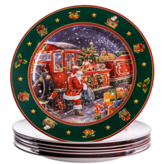 Набір тарілок сервірувальних Santa фарфорових 6 штук по 26,5 см