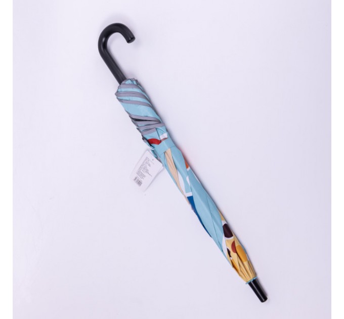 Дитяча парасоля-тростина механічна 90 см, блакитний