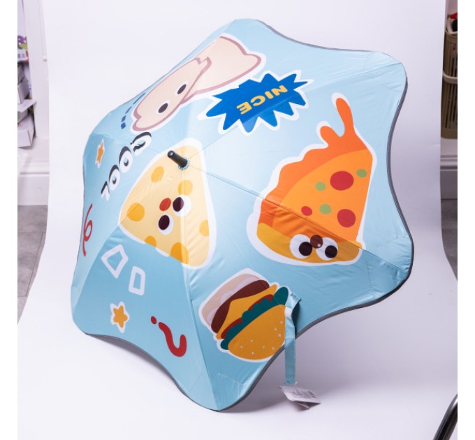 Дитяча парасоля-тростина механічна 90 см, блакитний