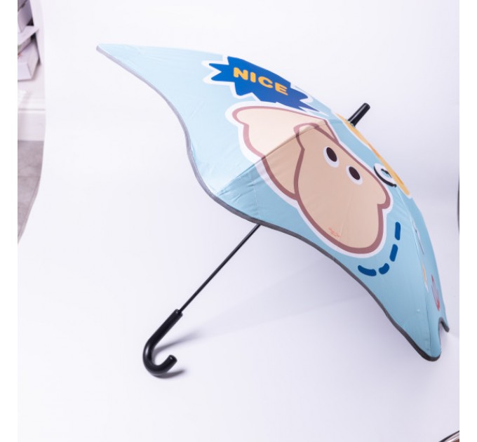 Дитяча парасоля-тростина механічна 90 см, блакитний