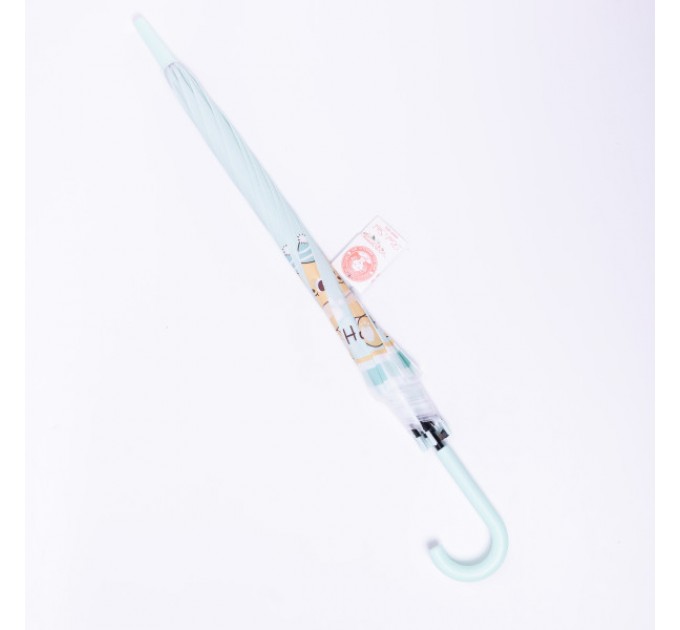 Дитяча парасоля-тростина напівавтомат складна 94 см, м'ятний