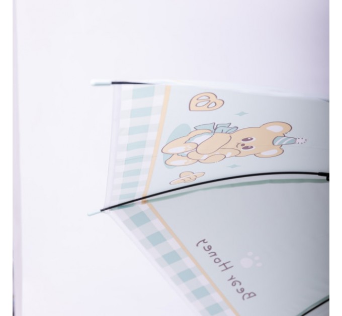 Дитяча парасоля-тростина напівавтомат складна 94 см, м'ятний