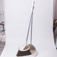 Набір для прибирання щітка та совок з довгою ручкою 71 см, білий