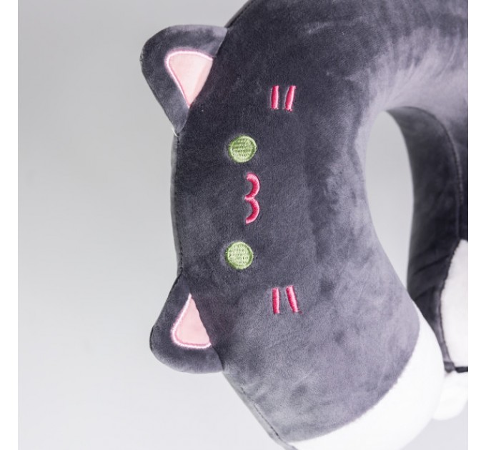 Подушка для шиї Kitty U-подібна, темно-сірий