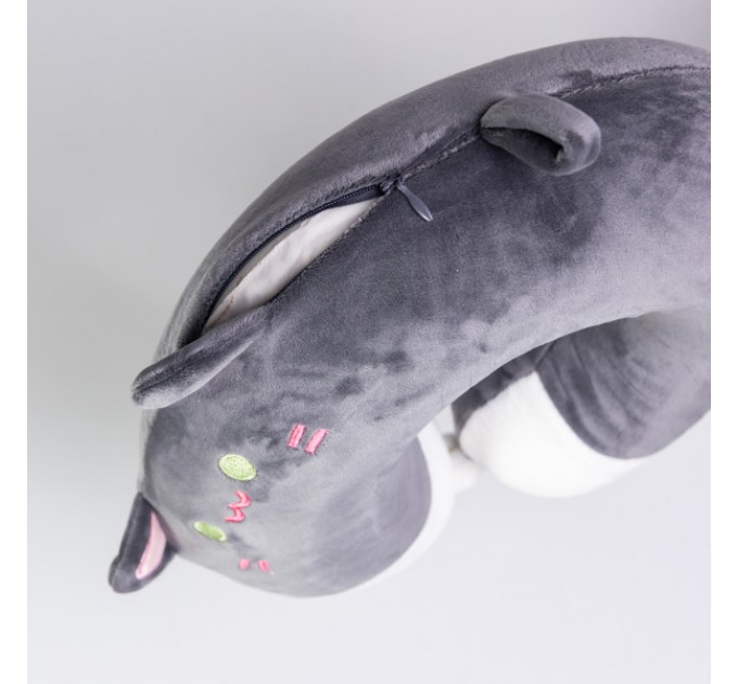 Подушка для шиї Kitty U-подібна, темно-сірий