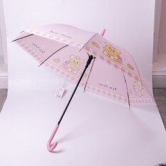 Дитяча парасоля-тростина напівавтомат складна 94 см, рожевий