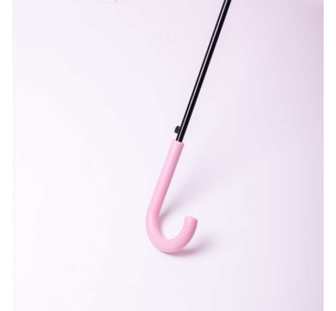 Детский зонт-трость полуавтомат складной 94 см, розовый