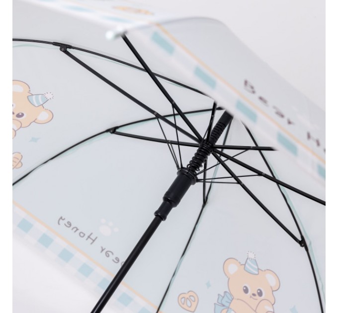 Дитяча парасоля-тростина напівавтомат складна 94 см, м'ятний