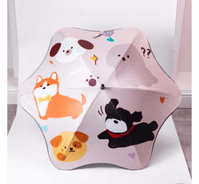 Дитяча парасоля-тростина механічна 90 см, бежевий