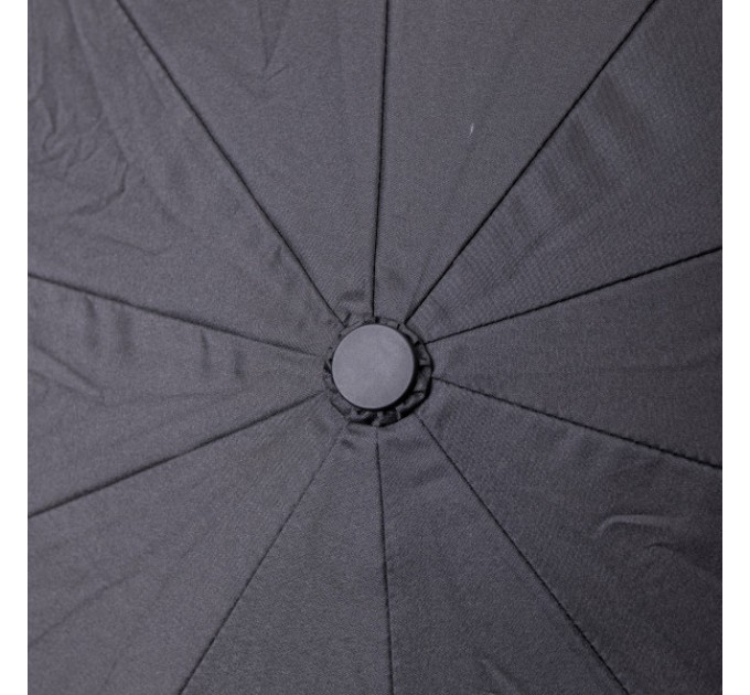 Зонтик автоматический складной 116 см, с деревянной ручкой, черный