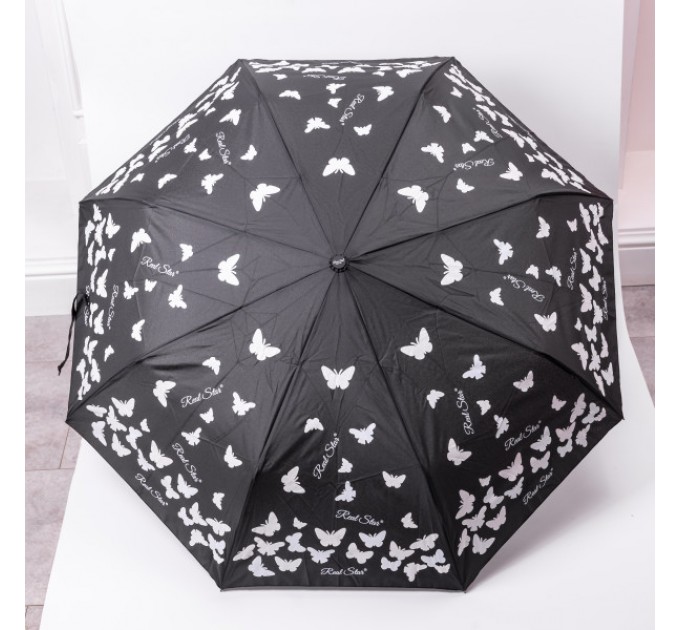 Зонт полуавтомат складной 97 см, черный