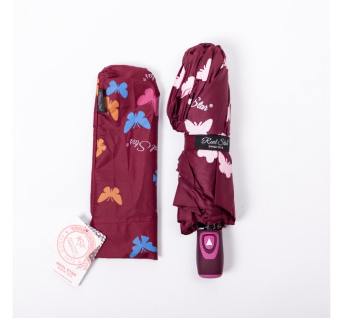 Зонт полуавтомат складной 97 см, красный