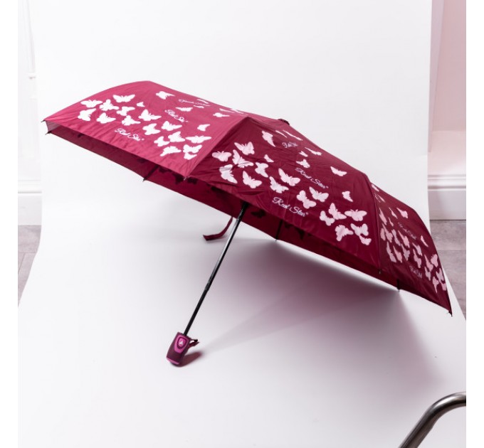 Зонт полуавтомат складной 97 см, красный