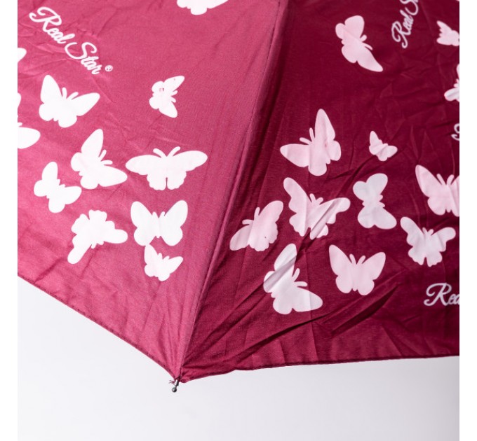 Зонт полуавтомат складной 97 см, красный