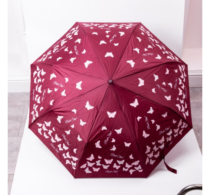 Зонт полуавтомат складной 97 см, красный