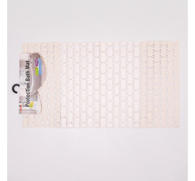 Килимок для душового піддону протиковзкий 73*40 см, білий