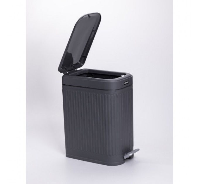 Мусорное ведро с педалью 23*15*32 см, серый