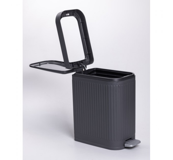 Мусорное ведро с педалью 23*15*32 см, серый