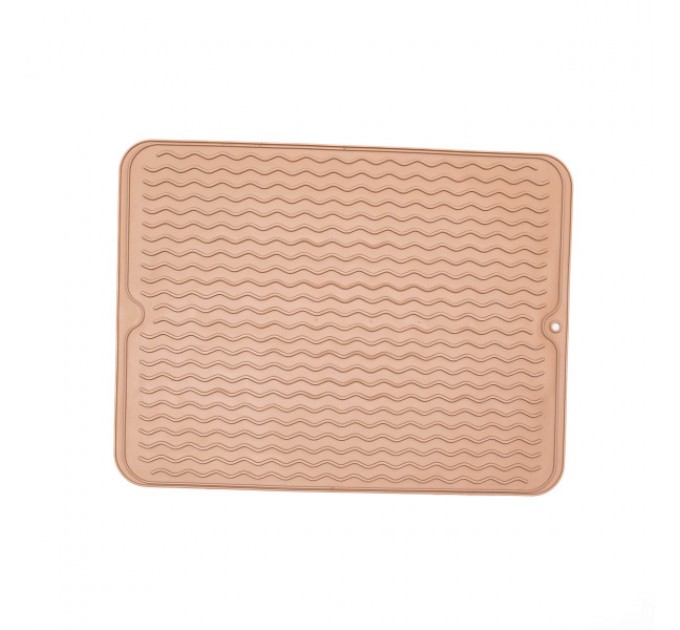 Килимок силіконовий для сушки посуду 40*30 см, бежевий Килимок силіконовий для сушки посуду 40*30 см, бежевий