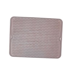 Килимок силіконовий для сушки посуду 40*30 см, сірий