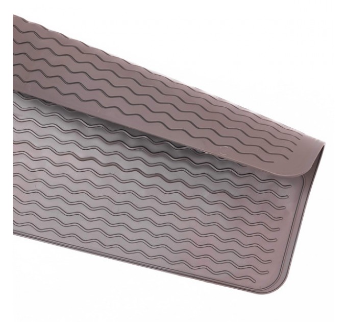 Килимок силіконовий для сушки посуду 40*30 см, сірий