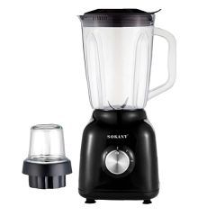 Блендер із чашею 1,5 літра Sokany SK-168 з кавомолкою, чорний