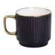 Чашка керамічна 300 мл рельєфна, чорний