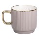 Чашка керамічна 300 мл рельєфна, кремовий