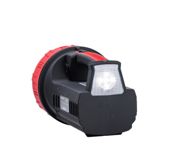 Акумуляторний ліхтар 15 Вт світлодіодний, чорний з червоний
