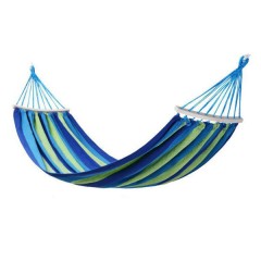 Гамак підвісний тканинний з поперечиною, синій