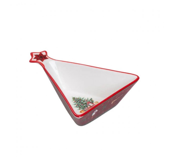 Піала для десертів та закусок Christmas порцелянова 15*12*4 см