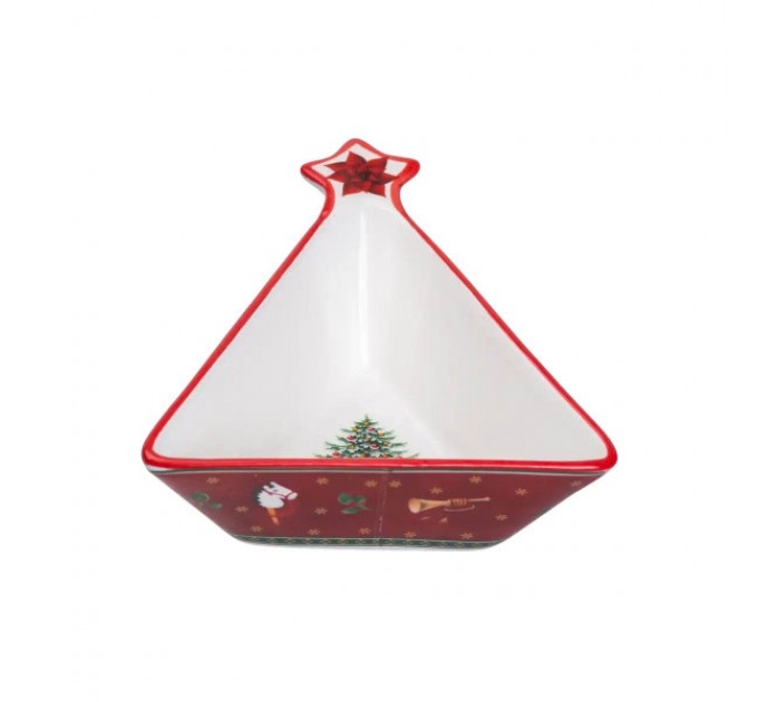 Піала для десертів та закусок Christmas порцелянова 15*12*4 см