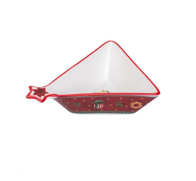Піала для десертів та закусок Christmas порцелянова 15*12*4 см