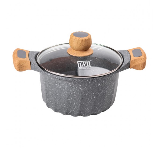 Каструля алюмінієва MGC з антипригарним покриттям 3 л, сірий