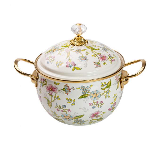 Кастрюля эмалированная 3 л в винтажном стиле Кастрюля эмалированная 3 л в винтажном стиле