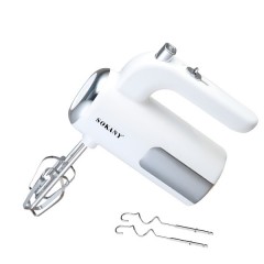 Міксер ручний Sokany SK-6640 полегшений з двома насадками, білий