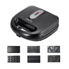 Мультипекар SOKANY SK-908 на 6 пластин з антипригарним покриттям, чорний Мультипекар SOKANY SK-908 на 6 пластин з антипригарним покриттям, чорний