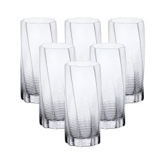 Набір склянок 3-D print високих 6 штук по 500 мл, прозорий