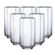 Набор стаканов Stunning высоких ребристых 6 штук по 400 мл, прозрачный