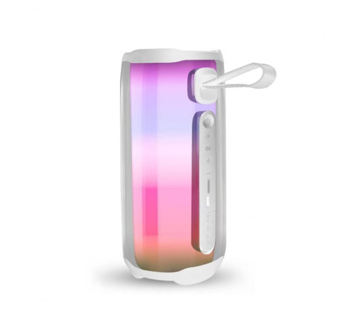 Портативна колонка Pulse 5 BT/TF/FM/AUX/USB з підсвіткою 8 Вт, біла